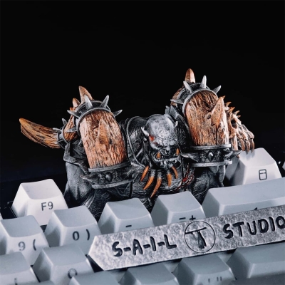 WOW Gromm Hellscream 3U Artisan Resin Keycaps for Mechanical Gaming Keyboard